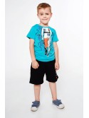 Jungen-T-Shirt mit Applikation, Mint NDZ4463 – Online-Shop – Boutique